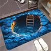 AVSMGP Tappeti con Illusione Ottica 3D, Tappetino con Personalizzazione Creativa -Effetto Psichedelico Realistico - per Casa, Ingresso Esterno, Cortile, Pavimento, Patio,A,60 * 90CM