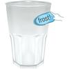 Doimoflair bicchiere da cocktail impilabile in plastica rigida trasparente satinata 40 cl. Set 6 pezzi.