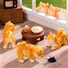 KARLOR Mini set di personaggi per cani, 6 statuette Shiba Inu, ornamenti per cani, scultura per animali domestici, decorazione per desktop