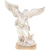 SHALOM - Statua San Michele Arcangelo, In Resina Bianca. Altezza 15 Cm