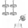 DOITOOL 4 pezzi Jar Beccuccio con coperchio Moonshine per di oliva, tappo di ricambio per d'oliva, cocktail, insalata, condimento, whiskey, liquori, tappo per bottiglie