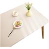 moismk Tovaglia Rettangolare 60x120 70x120 70x130 80x140 90x140 con Bordo Elastico Tovaglie Protezione Tavolo, Copri Tavolo Impermeabile e Antimacchia, Facile da Pulire(Beige,70x130)