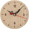 Natudeco Orologio in Legno Rotondo Orologio da Tavolo Vintage Orologio da Parete Silenzioso Decorazioni da Tavolo Orologio Analogico da Parete Per Soggiorno, Camera da Letto E Ufficio(12 cm)