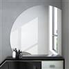 Generic Specchio Semicircolare Asimmetrico, Specchio Da Parete Per Bagno Moderno Senza Cornice Per Soggiorno, Camera Da Letto(Right Cut,60cm/23.6in)