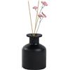 Bamboopack Diffusore in vetro vuoto, 150 ml, per aromaterapia, ricaricabile, per oli essenziali, accessori per profumi, decorazioni artigianali, per diffusore di canna di ricambio (nero opaco)