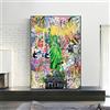 WCLGDJ Astratta Statua della libertà Street Wall Art Canvas Poster e Stampe Graffiti Pop Art Quadri su Tela per la Decorazione Domestica 50x70cm Senza Telaio
