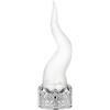 Bongelli Preziosi Corno Cornetto Portafortuna 21cm Bianco Corona Argento Marmorino