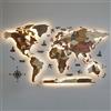 TUPAFJU Parete con mappa del mondo 3D a LED in legno e acrilico,decorazione da parete 3D, decorazione da parete con illuminazione a LED(A,M)