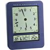 TFA Radiosveglia Dostmann 60.2530.10 Digital con Il Tempo la Radio ad Alta precisione, Doppio Allarme e visualizzazione della Temperatura (Blu)