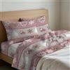 SpazioTessile Completo Letto Set Lenzuola Federe Flanella Fantasia Stelvio Disegno Tirolese 100% Cotone (Coppia Federe 50x80)