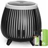 Parahon Diffusore di aromi ad ultrasuoni - Mini diffusore di oli essenziali USB portatile con luce d'atmosfera a LED - Deodorante per casa, ufficio, auto, camera da letto, viaggi, 140 ml (nero)