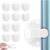 CZMTBO 10 clip per tenda da doccia, colore bianco, protezione anti-schizzi, clip di protezione antivento per la tenda da doccia, per il bagno