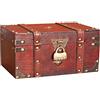 Belvanr Scrigno Del Tesoro In Legno Con Lucchetto Pirati Scatola Portaoggetti Baule Vintage Portagioie Con Coperchio Regalo Fatto A Mano