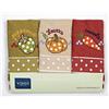 Vingi Set 3 Strofinacci da Cucina Art. Infinity, Spugna 100% Cotone, Misura 47 x 70 Colori Verde Mattone e Beige
