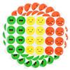 Astralong 1200 Pezzi Adesivi Emozione Stickers, 25mm Timbri Smile per Maestra Dell'umore, Felice,Triste,Smile Etichetta, Adesivi Ricompensa per Insegnanti e Bambini - Verde/Rosso/Giallo