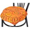 Casatessile Canyon Cuscino coprisedia Rotondo Imbottito per Sedia Cucina. Made in Italy - Arancio