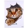 Oumefar Modern 3D Cartoon Gatti Cani Adesivi murali animali Adesivi murali per bagno Adesivi per WC Adesivi impermeabili Decorazioni per la casa(Gatto 1)