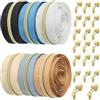 VOKABY 12m #5 Cerniera Lampo 6mm,6 Colori,2 m per Colore | Argento,Oro 12m Cerniera Lampo,Cerniere in Nylon per Cucito a Metro,con 20 Tiretti in Metallo