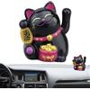 Generico Braccio che agita il gatto fortunato solare - Maneki Neko cinese vivido e adorabile | Statua del gatto della che sventola a energia solare e ornamento per auto per, prosper