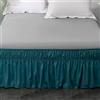 YHXAIQ Mantovana Giroletto Matrimoniale con Elasticità, Drappeggiabilità Vestiletto, Coprirete Singolo per Reti e Piattaforme di Letti Singoli e Matrimoniali(Dark green,180 x 200+38 cm)