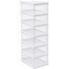 tempo di saldi Scarpiera Salvaspazio 6 Ripiani circa 25,5 x 34,5 x 105 cm, Plastica Rigida - Organizer Porta Scarpe con Ante Trasparenti per Ingresso, Camera e Armadio