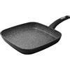 Zanetti Padella Grill Durapietra Black, Bistecchiera Antiaderente, Adatta Anche a Induzione, 28 x 28 cm, Colore Grigio Scuro Metallizzato
