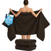 Hammetex Teli da Sauna Set da 2 80x200 cm - Teli da Bagno Extra Grandi - 100% Cotone Spugna, 500 GSM - Certificato OEKO-TEX - Morbidi, Assorbenti - con Asola