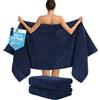Hammetex Teli da Sauna Set da 2 80x200 cm, Telo Doccia XL, 100% Cotone