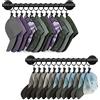 Lunies Appendiabiti da parete con 24 ganci, organizer per cappelli da baseball, organizer per cappelli, appendiabiti per armadio, supporto per cappelli nero con clip, confezione da 2