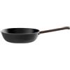 Alessi edo | PU114/28 B - Padella a Manico Lungo in Alluminio con Rivestimento Antiaderente, Manico in Acciaio Inox con Rivestimento in PVD, Marrone