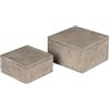 Bloomingville Scatole in cemento con coperchio, colore grigio, set di 2