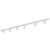 BRILONER - Set completo di binari, 6x spot GU10 orientabili, alimentazione, sistema di binari a soffitto, binario per faretti, lampada a soffitto, plafoniera, faretto, 2,25 m, bianco