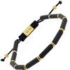 10:10 Bracciale Uomo Donna Pietre Naturali Acciaio Inox PVD Oro, Braccialetto Taglia Regolabile, Confezione Regalo Inclusa Made In Italy (Tormalina)