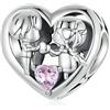LES FOLIES DI PAOLA GRIECO Charm Cuore Coppia Fidanzati Innamorati proposta di matrimonio in argento 925 - Les Folies per Pandora