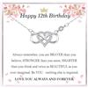 VOSAP 13° 16° 18° compleanno regalo per ragazze, collana con cuore infinito 13 16 18 anni regali per ragazze, regalo unico per 13° 16° 18° compleanno per figlia, nipote, sorella, Zirconia cubica