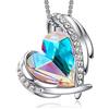 CDE Collana Delle Donna Cuore, Oro Rosa Birthstone Gioielli Donna Regali di Festa Della Mamma Lei Moglie Fidanzata Regalo Compleanno Anniversario San Valentino Natale