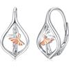 ZIPPICE Ballerina Orecchini per Le Donne Argento 925 Balletto Orecchino Ad Cerchio Balletto Orecchini A Cerchio Gioielli Regali per Le Donne Ragazze Figlia Fidanzato