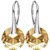 MŚ 1997 MENNICA ŚWIDNICKA Orecchini pendenti in argento 925 con chiusura a sonaglio, orecchini pendenti in argento 925, per donne, ragazze, ideali come regalo, Argento, cristallo