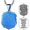 FaithHeart Medaglia Arcangelo Collana San Michele Ciondolo San Michele Guardiano Personalizzabile Acciaio Inossidabile/Oro/Nero con Catena 55+5 cm Gioielli Religiosi per Uomo Donna