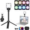 NEEWER Kit Illuminazione Videoconferenza, Luce da Scrivania con Stativo/Ventosa/Filtri Colorati per Laptop Computer Webcam per Lavoro Remoto/Conferenze Zoom/Streaming/Riprese Video/Selfie/Trucco, SL12