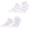ESPRIT Flowers & Stripes 2-Pack W Sn cotone bassi fantasia 2 paia, Calzini corti Donna, Bianco White 2000, 35-38