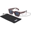 Urban Classics Tb4216-Occhiali da Sole Poros con Catena Occhiali, Nero/Marrone, Taglia Unica Unisex-Adulto