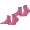 ESPRIT Basic Pure Multipack W Sso cotone tinta unita confezione di 2 paia, Calzini Donna, Rosa Candy 8921, 39-42