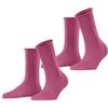ESPRIT Basic Pure 2-Pack W So cotone tinta unita confezione di 2 paia, Calzini Donna, Rosa Candy 8921, 39-42