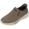 Skechers Uomo Slade Deacon Slip-In ALLENATRICE, Taupe Knitted Mesh, 48.5 EU