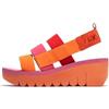 Fly London YERE847FLY, Sandal Women's Fashion Shoes, DEVIL RED-MULTICOLOR-LILAC, 41