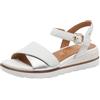Tamaris Sandali da donna Comfort, con zeppa/Plat Sand MultiAdjustable, bianco/argento, 38 EU