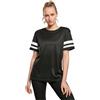 Build your Brand By033-ladies Mesh Stripe Tee T-Shirt
