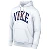 NIKE FV4447-100 Club Fleece Maglia Lunga Uomo White/Safety Orange Taglia L