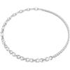 Swarovski Matrix Collana, Forma S, Taglio Rotondo, Bianco, Placcato Rodio